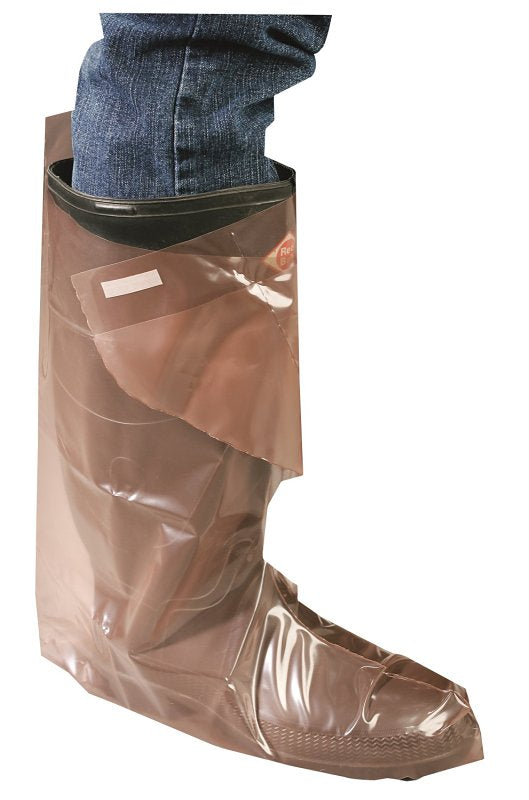 Neogen MaxiBoot MT400-XL Disposable Boots, XL, Press-Tab Fastener Closure, Polymer, Dark Brown