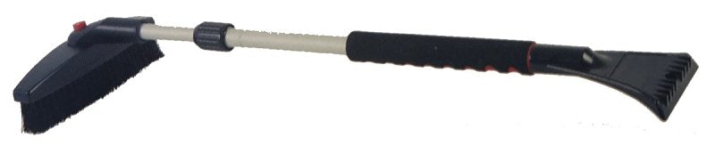 Rugg SC9030 Snowbrush/Scraper, Plastic/Polyester Blade, Aluminum Handle, Telescopic Handle, Black/Blue, 42 in OAL