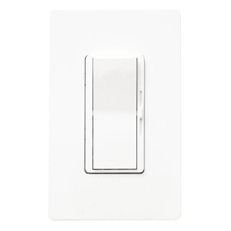 Lutron Diva DV-600PH-WH Dimmer, 120 V, 600 W, Halogen, Incandescent Lamp, White
