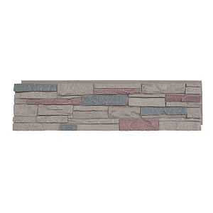 DuraKwik Stone 308TFP Siding Panel, 13 in L, 48 in W, 2 in Thick, Interlocking Edge, Ledgestone Profile, Taylor Falls