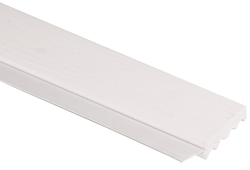 Inteplast Group 236007706 Garage Weatherstrip, 2 in W, 7/16 in Thick, 7 ft L, PVC, White