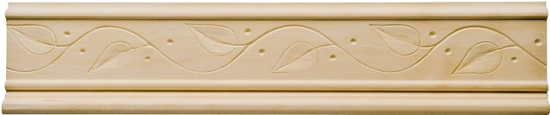 Waddell MLD356 Emboss Moulding, 96 in L, 2 in W, Pine Wood