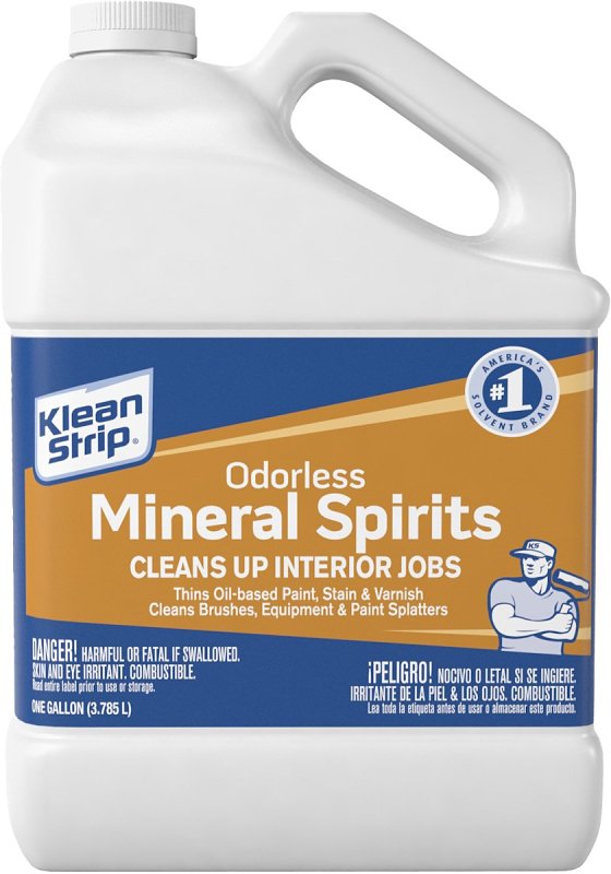 Klean Strip GKSP94214 Mineral Spirit Thinner, Liquid, Solvent, Light Yellow, 1 gal, Can