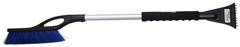 Rugg SC5392 Snowbrush/Scraper, Plastic/Polyester Blade, Aluminum Handle, Black/Blue, 35 in OAL