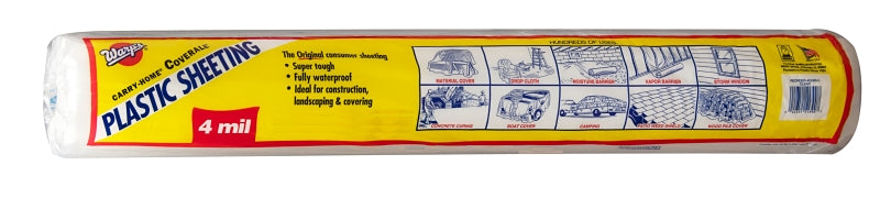 Warp's 4CH15 Poly Film, 25 ft L, 15 ft W, Clear