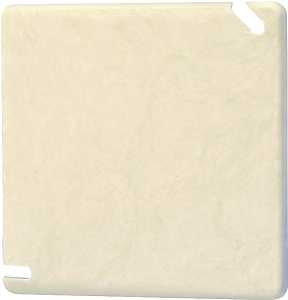 Allied Moulded 9344 Electrical Junction Box Cover, 4 in L, 4 in W, Square, PVC, Beige/Tan