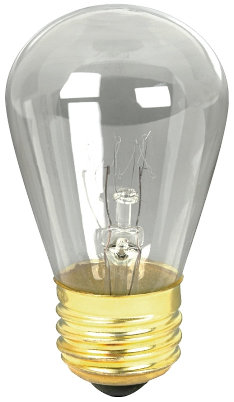 Feit Electric 11S14/4-130 Incandescent Bulb, 11 W, S14 Lamp, E26 Medium Lamp Base, 40 Lumens, 2700 K Color Temp