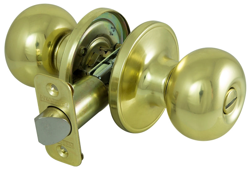 ProSource Privacy Lockset, Ball Design, Brass