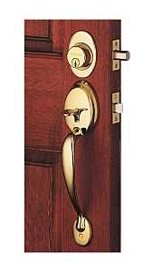 Schlage Plymouth Series F60VPLY/PLY505 Combination Lockset, Mechanical Lock, Knob Handle, Round Design, Bright Brass