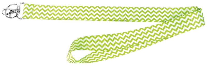 Hy-Ko LAN-116 Lanyard, 1 in W, Nylon, Green, Clip End