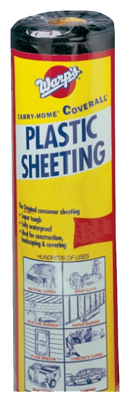 Warp's 4CH20-B Poly Film, 25 ft L, 20 ft W, Black