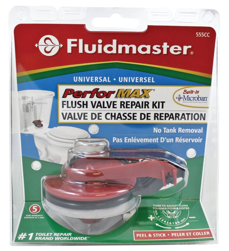 FLUIDMASTER PerforMAX Series 555CCRP8 Flush Valve Repair Kit, Rubber