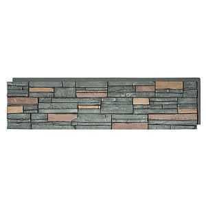 DuraKwik Stone 310YHP Siding Panel, 13 in L, 48 in W, 2 in Thick, Interlocking Edge, Stacked Stone Profile