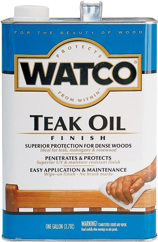 Watco 67132 Teak Oil Finish, Liquid, 1 gal, Can