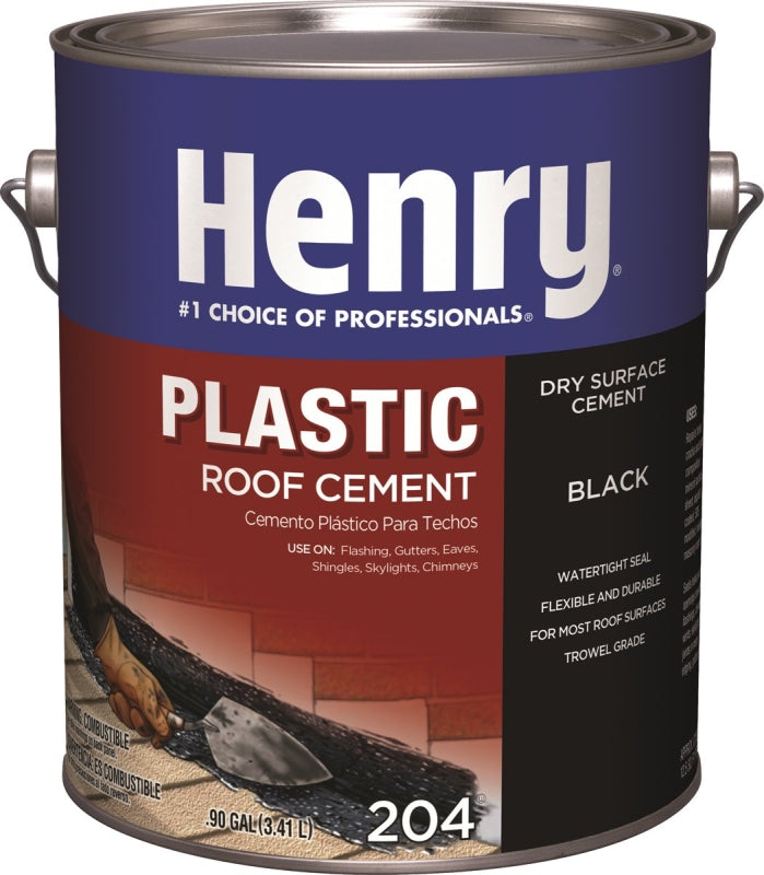 Henry HE204042 Plastic Roof Cement, Black, Liquid, 1 gal Can