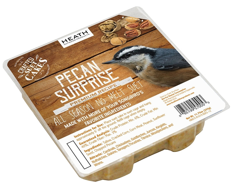 Heath DDC5-12 Crafted Suet Cake, Pecan Sunrise, 11.75 oz