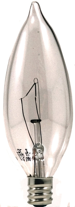 Sylvania 13328 Incandescent Lamp, 40 W, B10 Lamp, Candelabra Lamp Base, 320 Lumens, 2850 K Color Temp