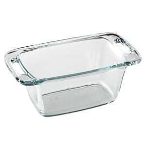 Pyrex 1085799 Loaf Pan, 11.4 in L, 6.1 in W, 3.2 in H, Glass, Dishwasher Safe: Yes
