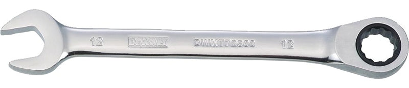 DeWALT DWMT72300OSP Combination Wrench, Metric, 12 mm Head, 6-3/32 in L, 12-Point, Chrome, Comfort-Grip Handle