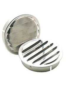 Duraflo 61RAA30D Mini Louvers Vent, 3-1/2 in Dia, Round, Aluminum, Mill