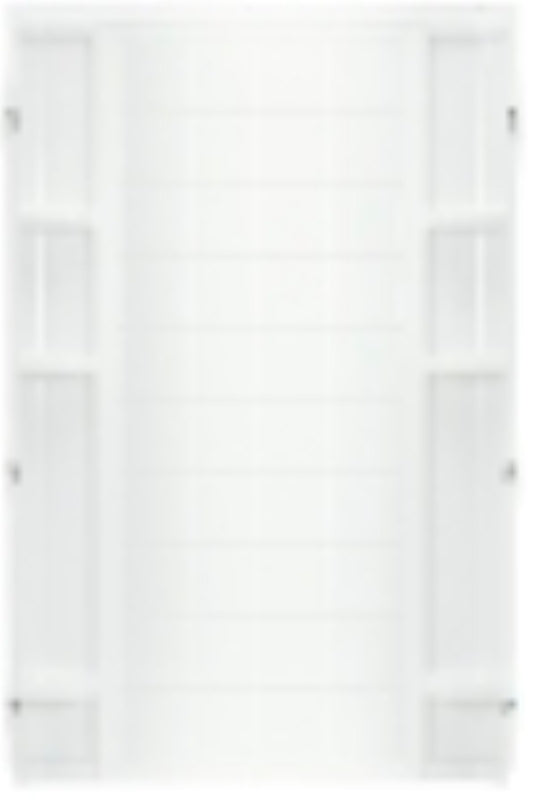 Sterling Ensemble 72122100-0 Shower Back Wall, 72-1/2 in L, 48 in W, Vikrell, High-Gloss, Alcove Installation, White