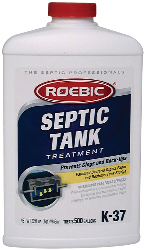Roebic K-37H Septic System Treatment, Liquid, Straw, Earthy, Slightly Hazy, 0.5 gal