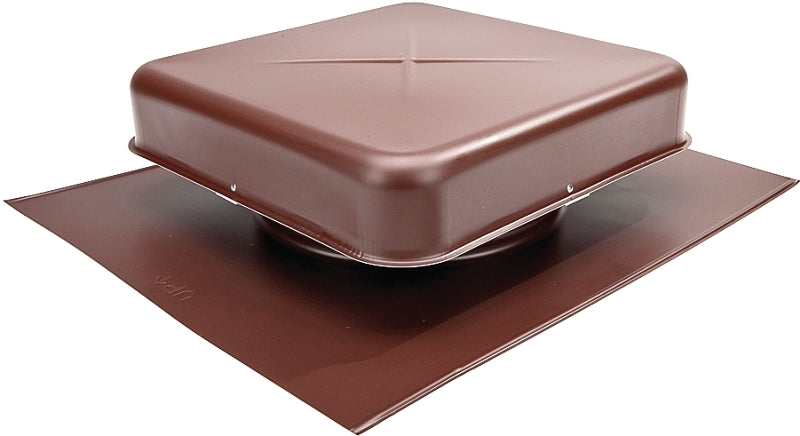Lomanco LomanCool 600BR Static Roof Vent, 16-5/8 in OAW, 60 sq-in Net Free Ventilating Area, Aluminum, Brown