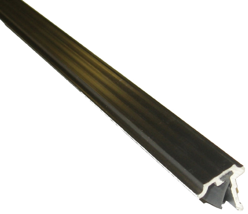 M-D 69969 Astragal Weatherstrip with Vinyl Insert, 3/4 in W, 7/8 in Thick, 84 in L, Aluminum