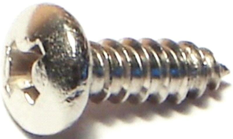 Midwest Fastener 05107 Screw, #8 Thread, Coarse Thread, Pan Head, Phillips Drive, Self-Tapping, Sharp Point, 100/PK