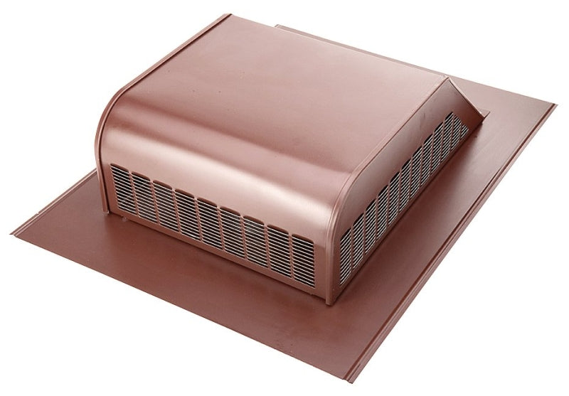 Lomanco LomanCool 750GSBR Static Roof Vent, 16 in OAW, 50 sq-in Net Free Ventilating Area, Steel, Brown, Galvanized