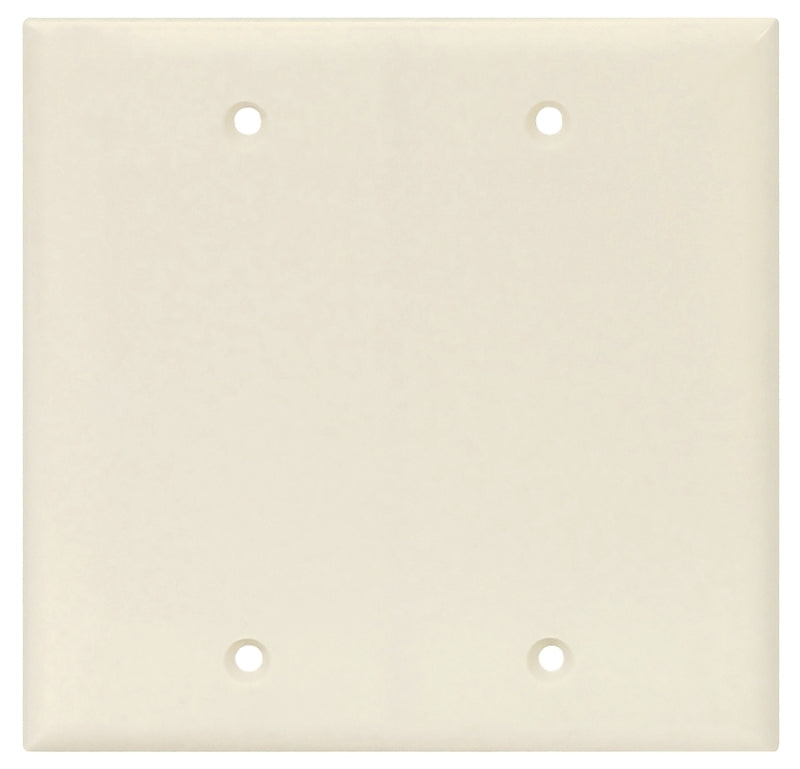 Eaton Wiring Devices PJ23LA Blank Wallplate, 4.87 in L, 4.97 in W, 0.08 in Thick, 2 -Gang, Polycarbonate