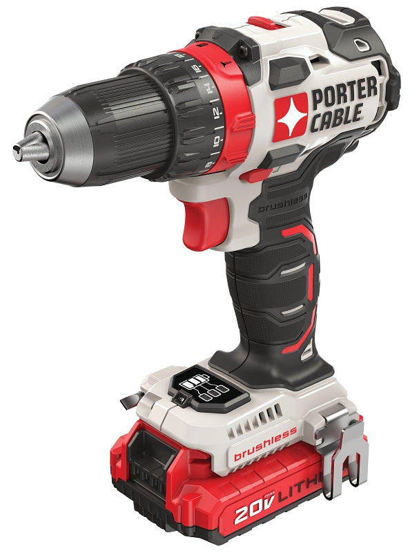 Porter-Cable PCCK607LB Drill/Driver Kit, Battery Included, 20 V, 1/2 in Chuck, Ratcheting Chuck