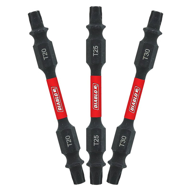 Diablo DDET2525B Double Ended Drive Bit, T25 Drive, Torx Drive, 2-1/2 in L