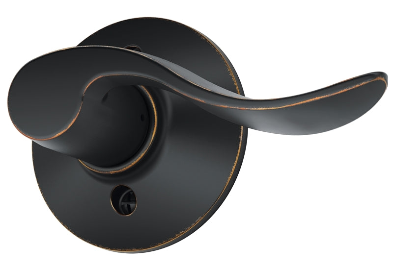 Schlage Accent Series F170ACC716RH Right Hand Dummy Lever, Mechanical Lock, Aged Bronze, Metal, Residential, Right Hand