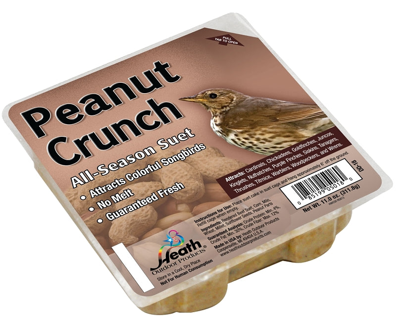 Heath DD-18 Suet Cake, All-Season, Peanut Crunch, 11 oz