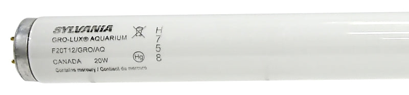 Sylvania 22029 Fluorescent Bulb, 20 W, T12 Lamp, Medium G13 Lamp Base, 480 Lumens, 9000 hr Average Life