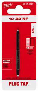 Milwaukee 49-57-5127 Straight Flute Plug Tap, 10-32 Thread, Fine Thread, HCS