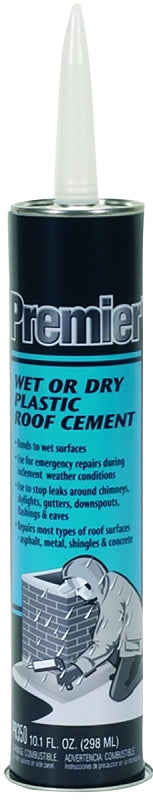 Henry PR350004 Plastic Roof Cement, Black, Paste, 11 oz Cartridge