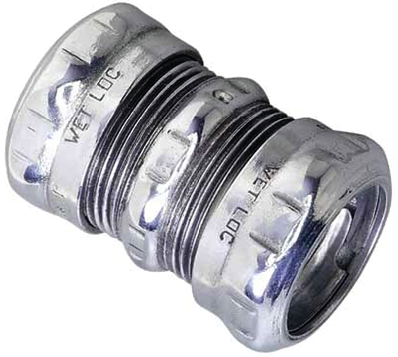 Halex 62615 Coupling, 1-1/2 in Compression, Steel, 2/BX