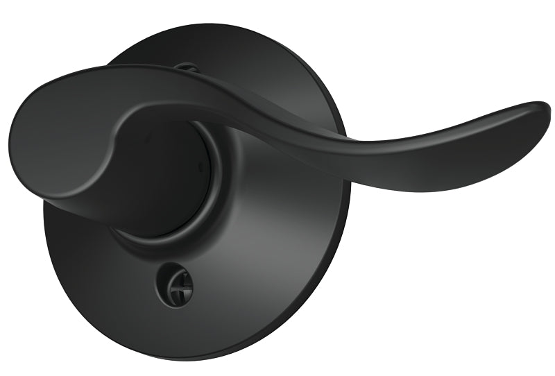 Schlage Accent Series F170ACC622RH Right Hand Dummy Lever, Mechanical Lock, Matte Black, Metal, Residential, Right Hand