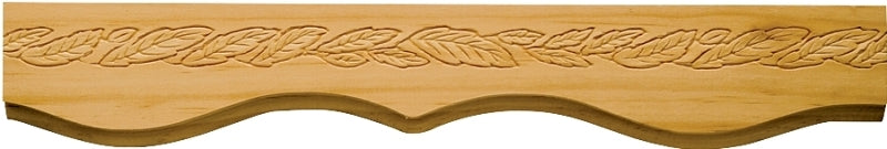 Waddell MLD359 Emboss Moulding, 96 in L, 2 in W, Pine Wood
