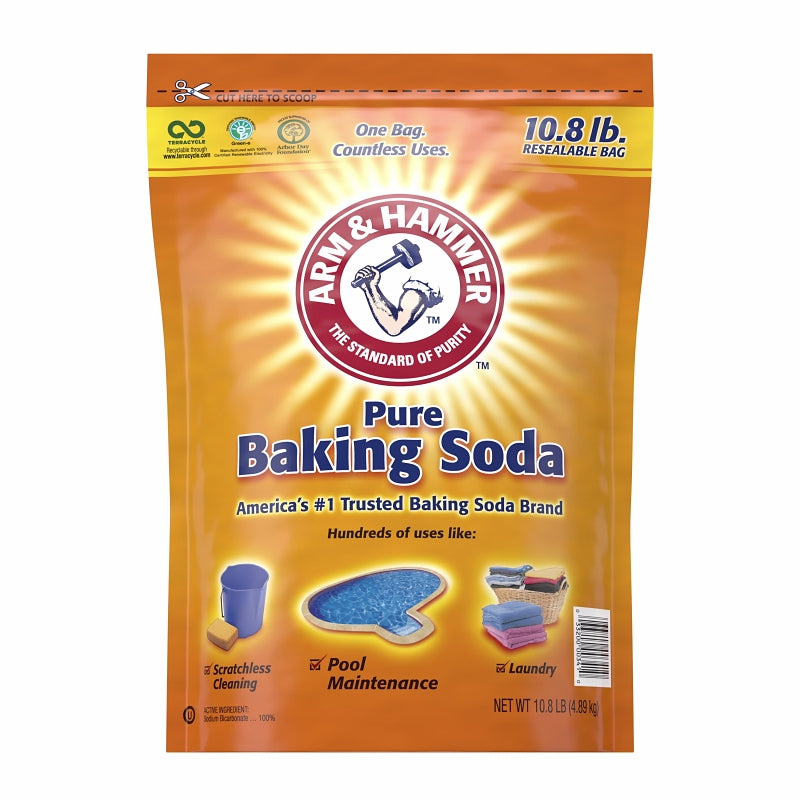 Arm & Hammer 01191 Baking Soda, 10.8 lb, Bag, Powder