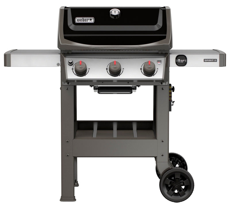 Weber Spirit II E-310 45010001 Gas Grill, 30,000 Btu/hr BTU, Liquid Propane, 3 -Burner, Smoker Included: No, Black