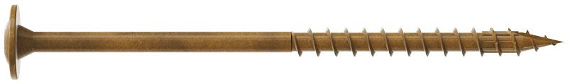 Simpson Strong-Tie CBT08300R200 Construction Screw, #8 Thread, 3 in L, Serrated Thread, Wafer Head, 200