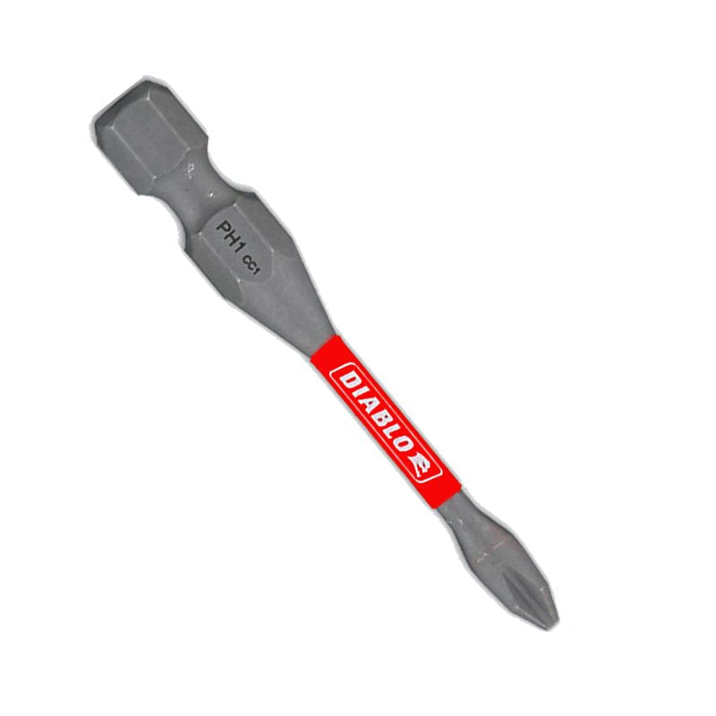 Diablo DPH12P2 Drive Bit, #1 Drive, Phillips Drive, 1/4 in Shank, Hex Shank, 2 in L