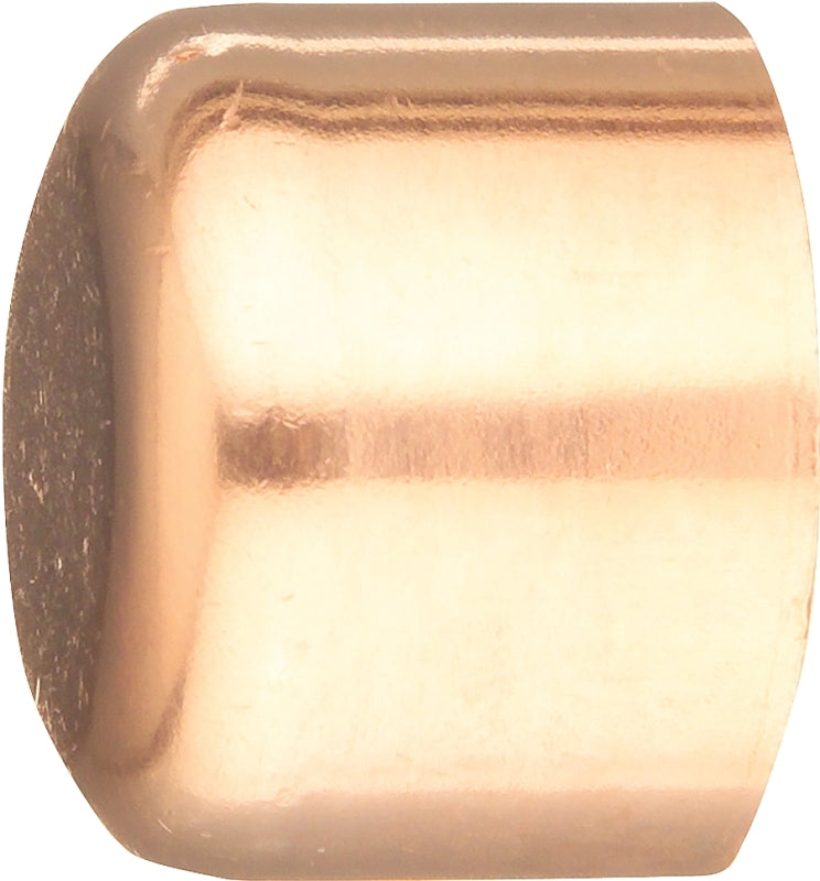 Elkhart Products 30626CP Tube Cap, 5/8 in Dia, 1/2 in, Sweat, Wrot Copper