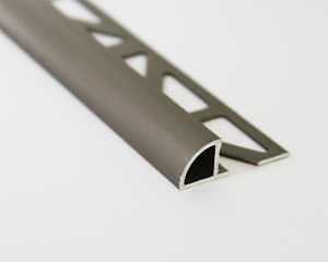 Emser Tile Signature Series ZBL347-446-10025 Quarter Circle Trim, Aluminum, Titanium Bronze