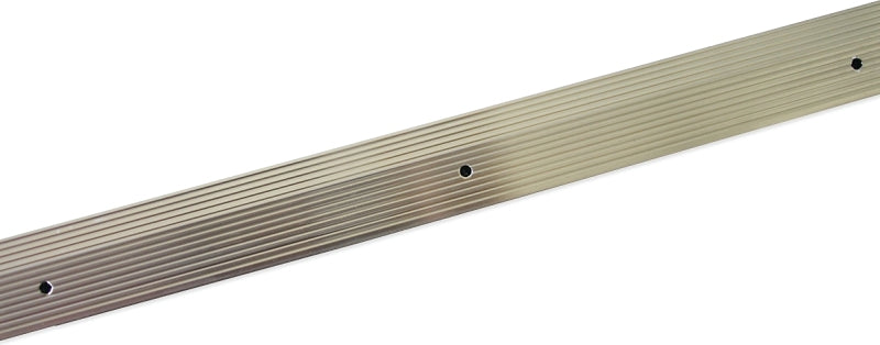 M-D 78188 Carpet Trim, 96 in L, 1-1/2 in W, Fluted Surface, Aluminum, Silver
