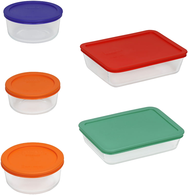 Pyrex 1091198 Food Storage Container Set, Glass, Clear