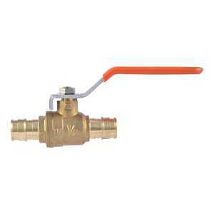 SharkBite UAB22461LFA Ball Valve, 1/2 in Connection, Barb, 160 psi Pressure, Brass Body